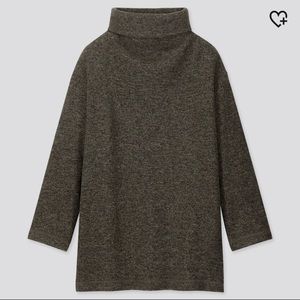 BNWT UNIQLO WOMEN KNITTED FLEECE HIGH-NECK LONG-SLEEVE TUNIC